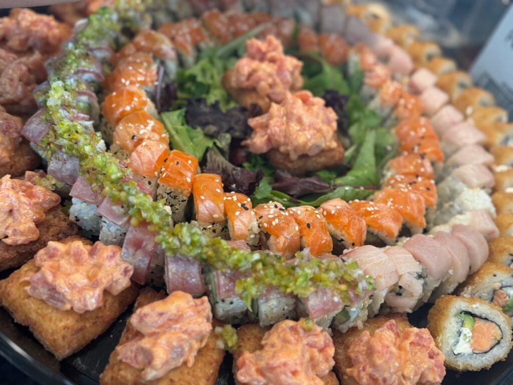 Kosher sushi catering platter from Grand Cafe